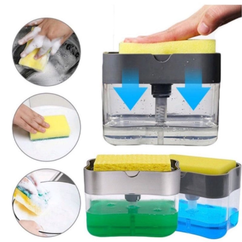 Porta Detergente com Esponja 2x1