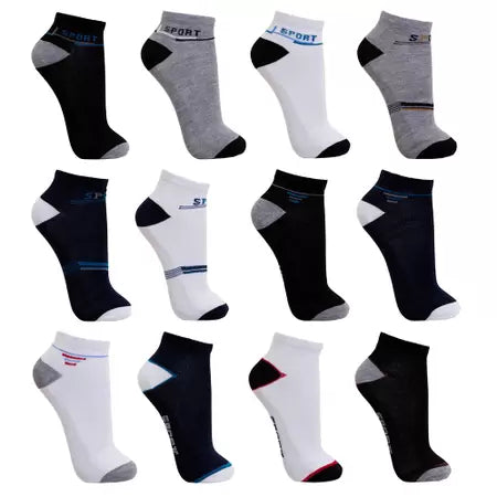 Kit 12 pares meias soquete mistas