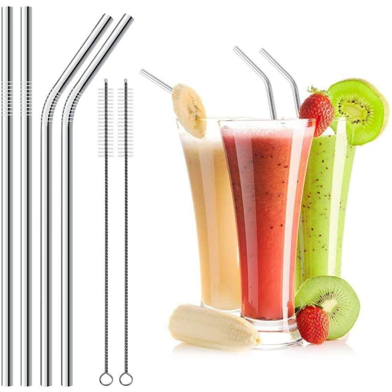 Canudos Aço Inox Metal Reutilizável + Escova