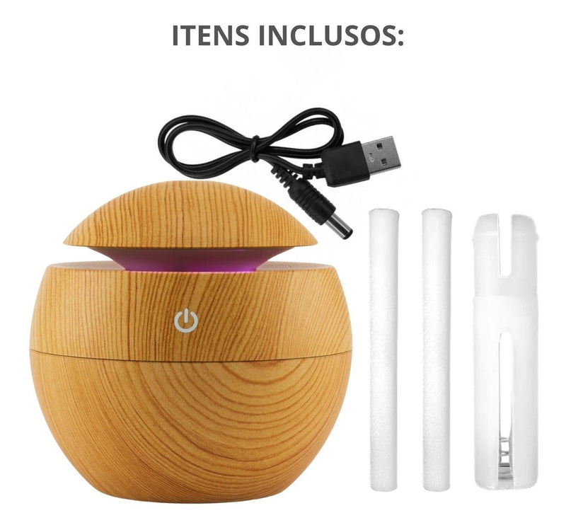 Umidificador Difusor de Ambientes com LED