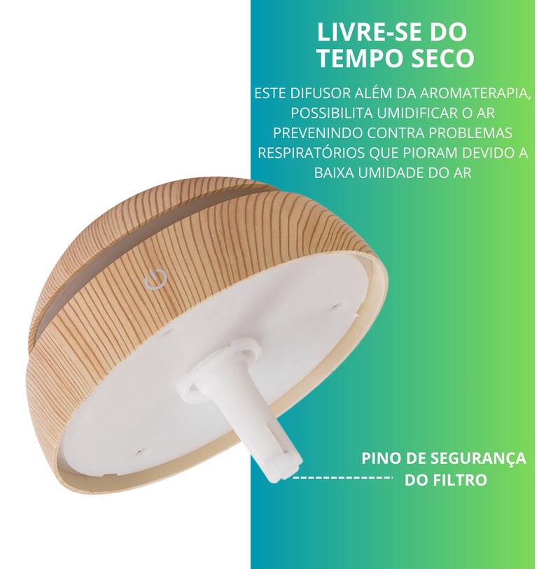 Umidificador Difusor de Ambientes com LED