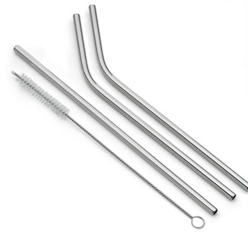 Canudos de Aço Inox Reutilizável + Escova