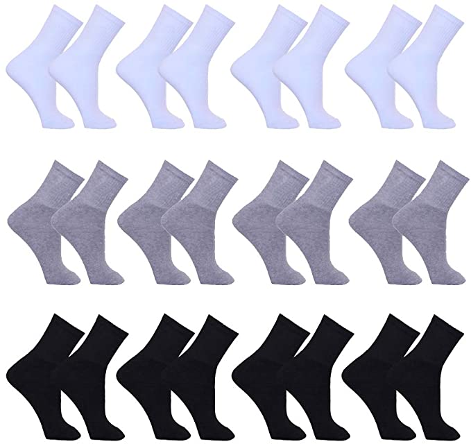 Kit 12 Pares Meias Cano Longo Adulto