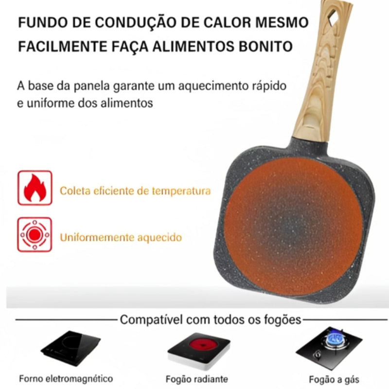 Frigideira Ovos Hambúrguer Panqueca Antiaderente