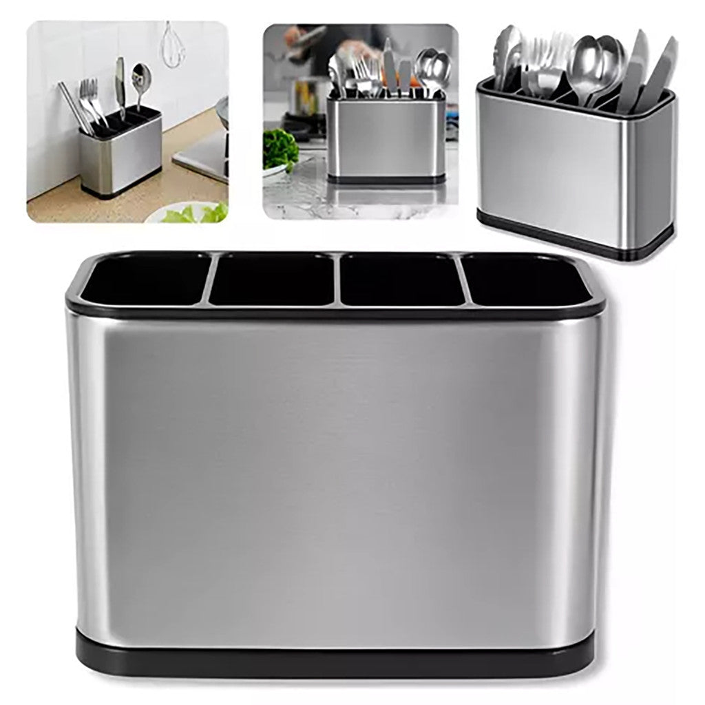Porta Talheres Escorredor Organizador Aço Inox